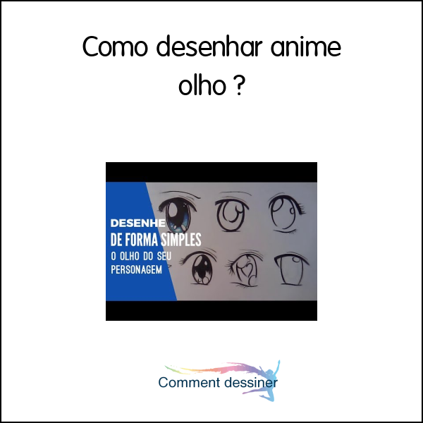 Como desenhar anime olho